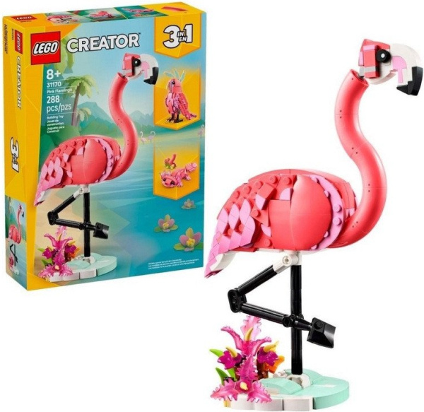LEGO® Creator 3 v 1 31170 Divoká zvířata: Růžový plameňák