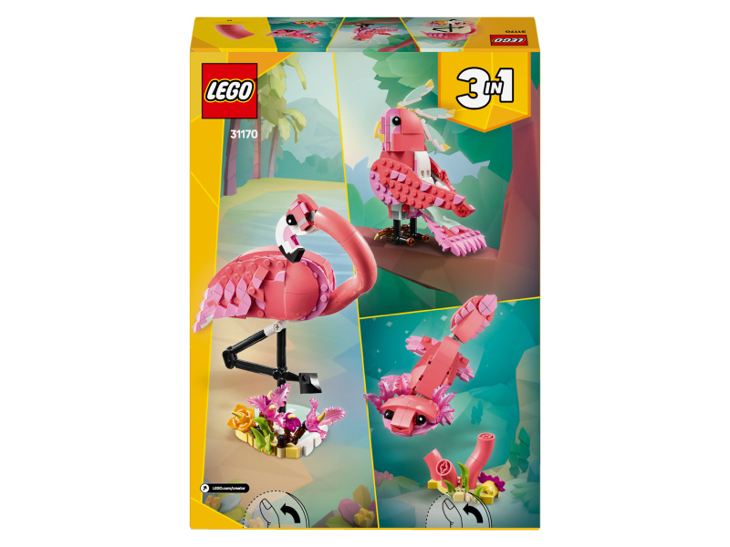LEGO® Creator 3 v 1 31170 Divoká zvířata: Růžový plameňák