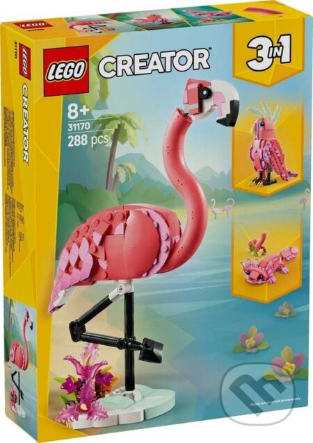 LEGO® Creator 3 v 1 31170 Divoká zvířata: Růžový plameňák