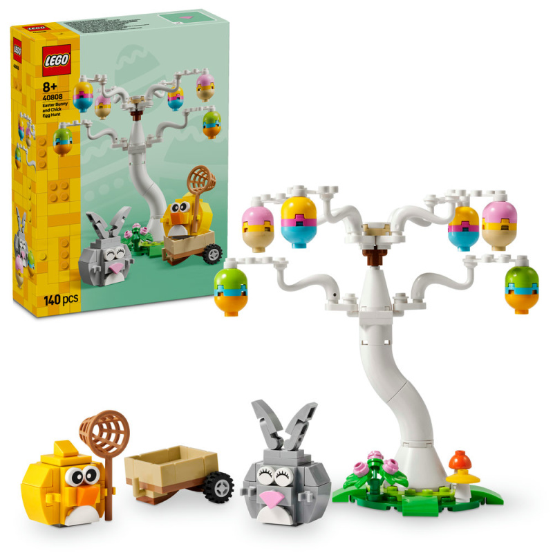 LEGO® Iconic 40808 Velikonoční zajíček, kuřátko a sběr vajíček