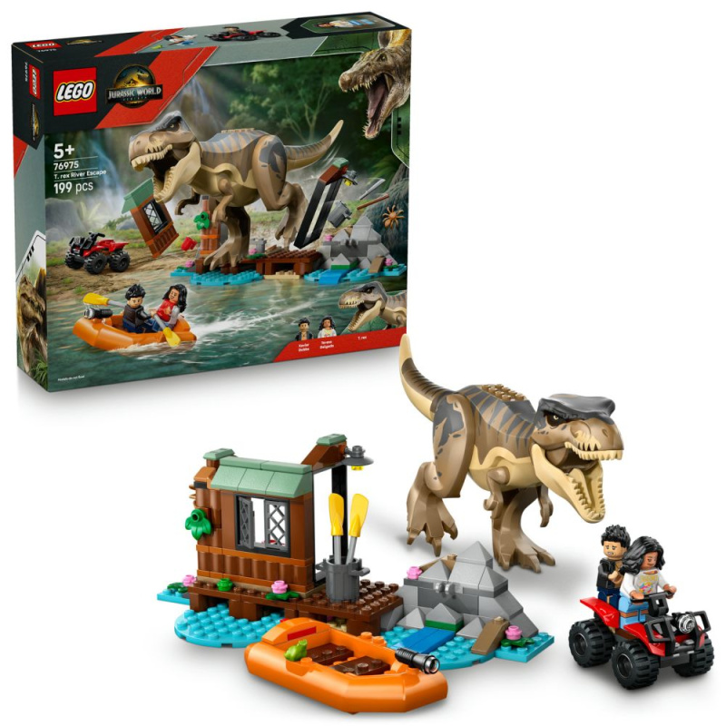 LEGO® Jurassic World 76975 T-rex a útěk po řece