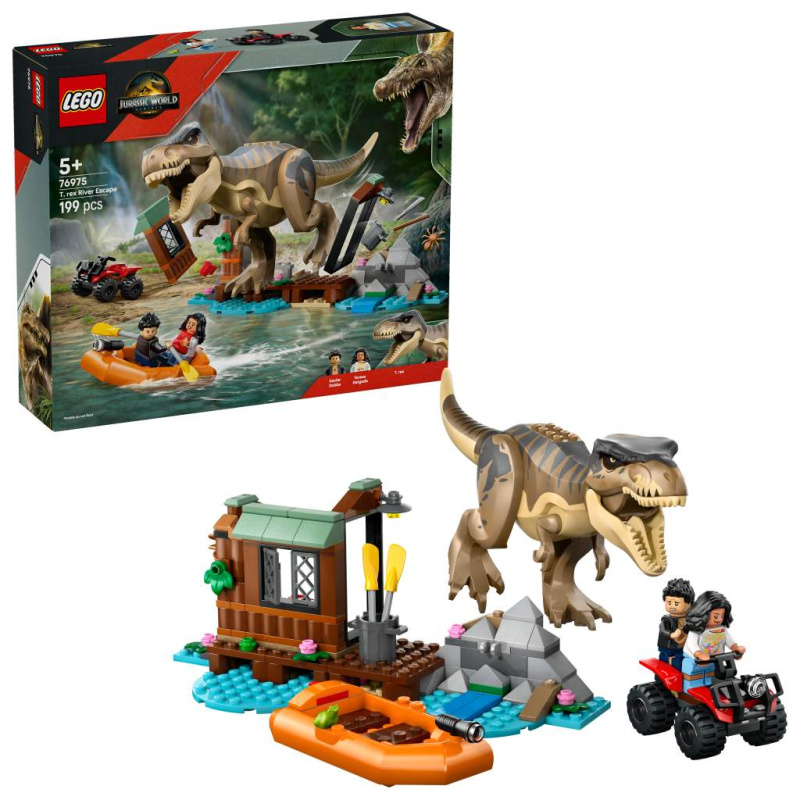 LEGO® Jurassic World 76975 T-rex a útěk po řece