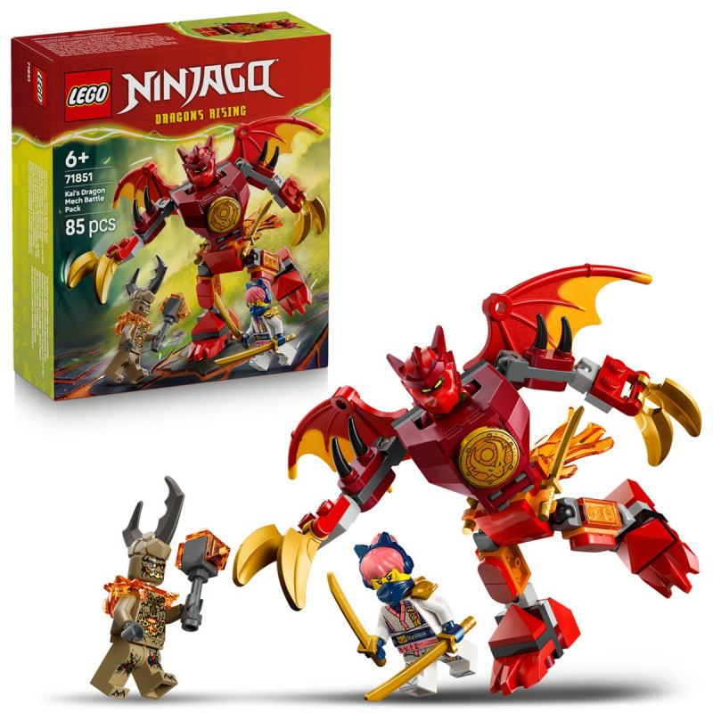 LEGO® NINJAGO® 71851 Kaiův bojový balíček s dračím oblekem