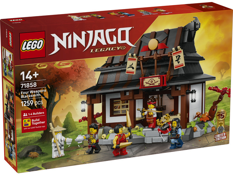 LEGO® NINJAGO® 71858 Kovárna Čtyři zbraně: 15 let NINJAGO