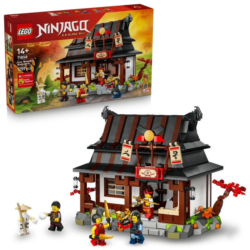 LEGO® NINJAGO® 71858 Kovárna Čtyři zbraně: 15 let NINJAGO