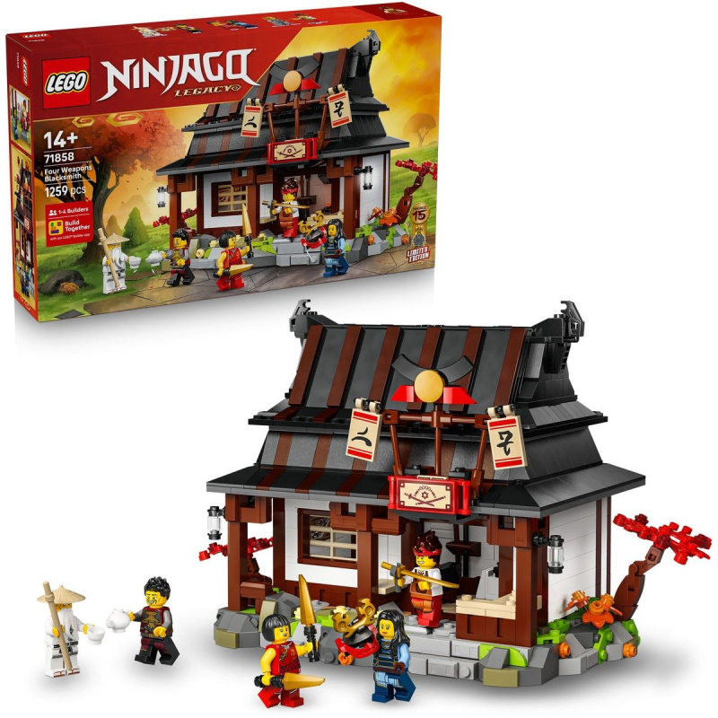LEGO® NINJAGO® 71858 Kovárna Čtyři zbraně: 15 let NINJAGO