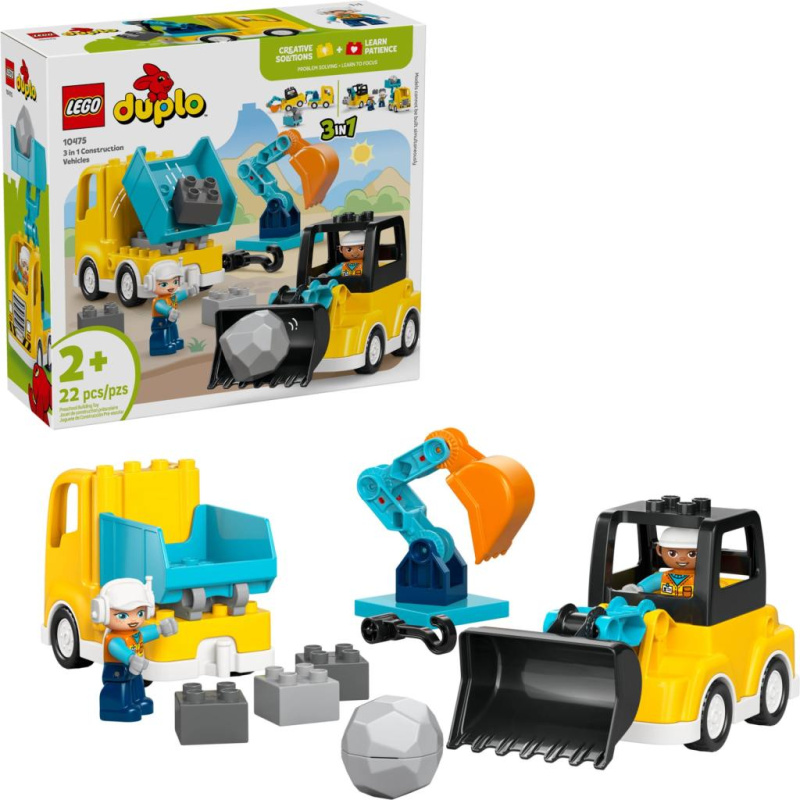 LEGO® DUPLO® 10475 Vozidla na stavbě 3 v 1
