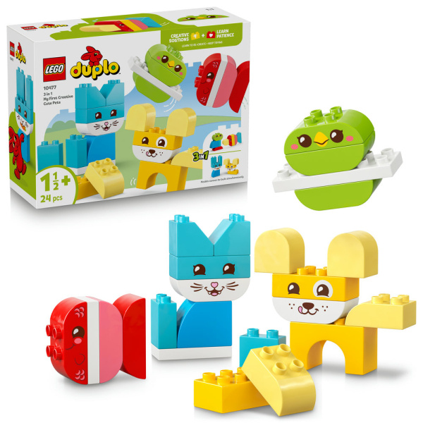 LEGO® DUPLO® 10477 Roztomilí kreativní mazlíčci 3 v 1