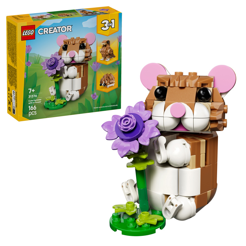 LEGO® Creator 31376 Roztomilý křeček s květinou