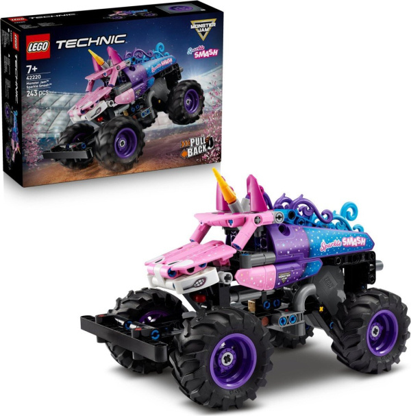 LEGO® Technic 42220 Monster Jam™ Sparkle Smash™ s natahovacím motorem