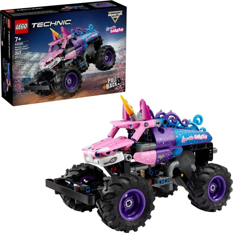 LEGO® Technic 42220 Monster Jam™ Sparkle Smash™ s natahovacím motorem