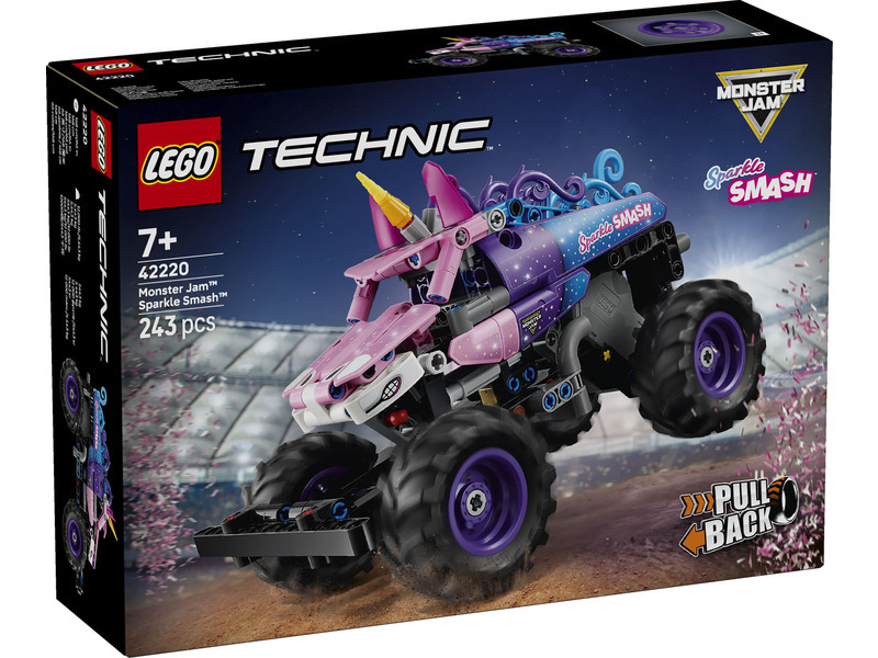 LEGO® Technic 42220 Monster Jam™ Sparkle Smash™ s natahovacím motorem