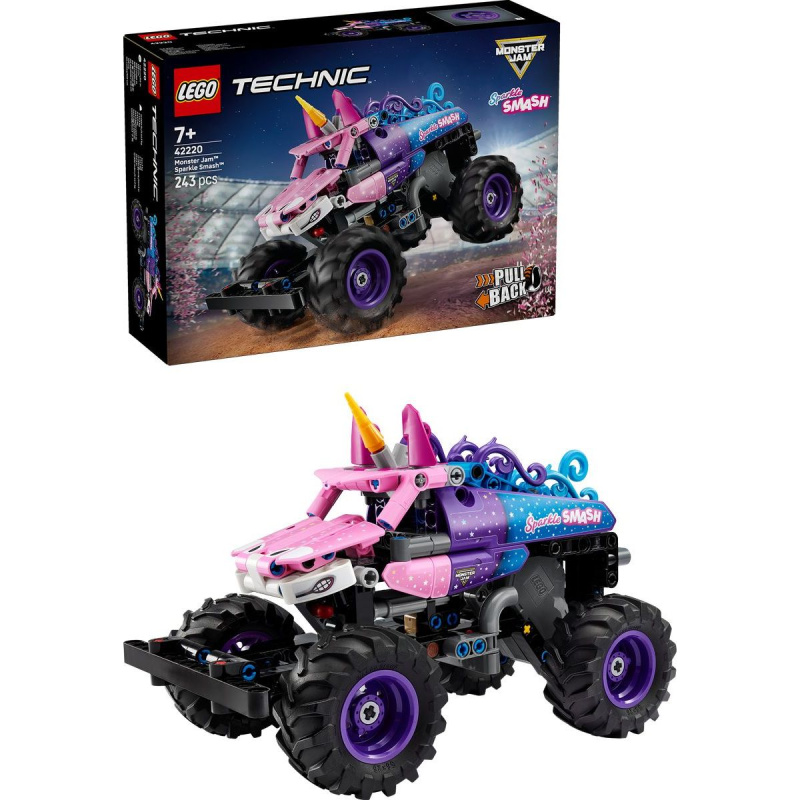 LEGO® Technic 42220 Monster Jam™ Sparkle Smash™ s natahovacím motorem