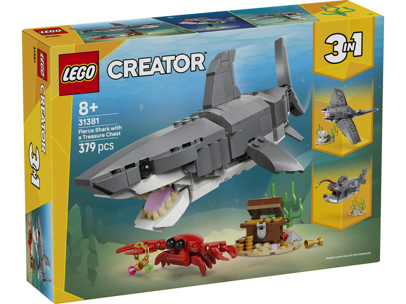 LEGO® Creator 31381 Divoký žralok a truhla s pokladem