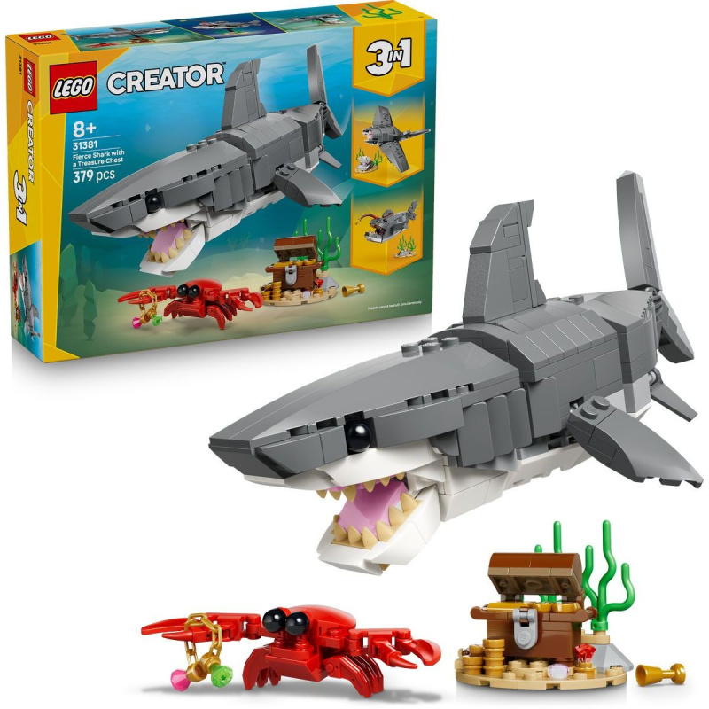 LEGO® Creator 31381 Divoký žralok a truhla s pokladem
