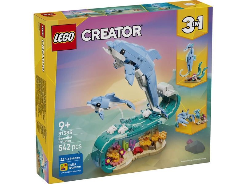 Lego® creator 31385 mořští živočichové: krásní delfíni
