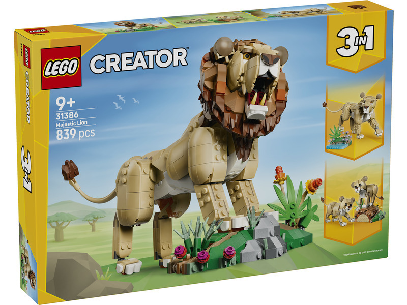 Lego® creator 31186 divoká zvířata: majestátní lev