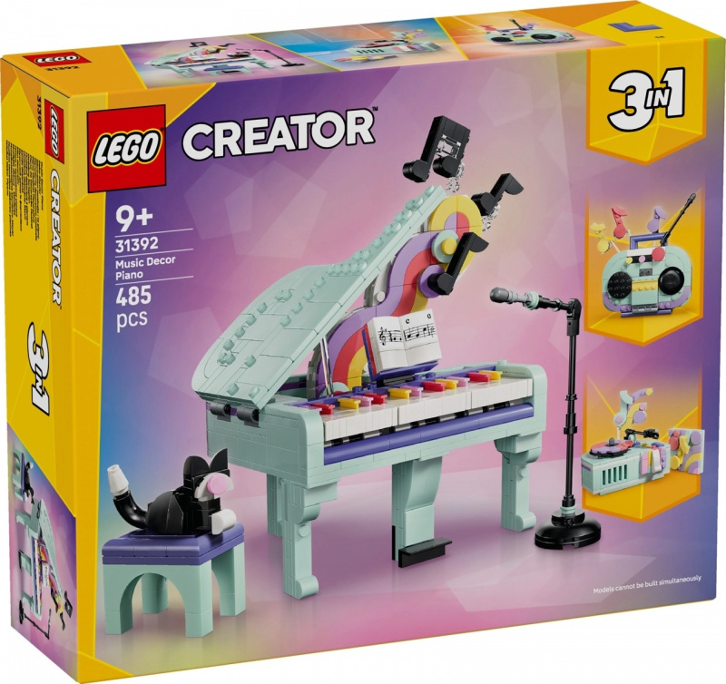 LEGO LEGO® Creator 31392 Hudební dekorace: Klavír s kočkou