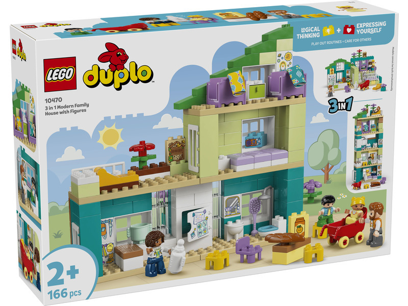 LEGO® DUPLO® 10470 Moderní rodinný dům 3 v 1 s figurkami
