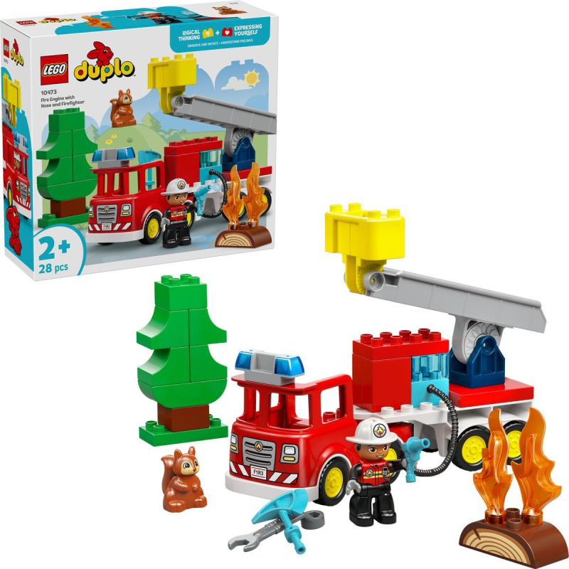 LEGO® DUPLO® 10473 Hasičské auto s hadicí a hasičem