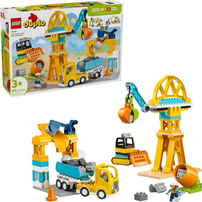 LEGO® DUPLO® 10476 Staveniště a vozidla 3 v 1