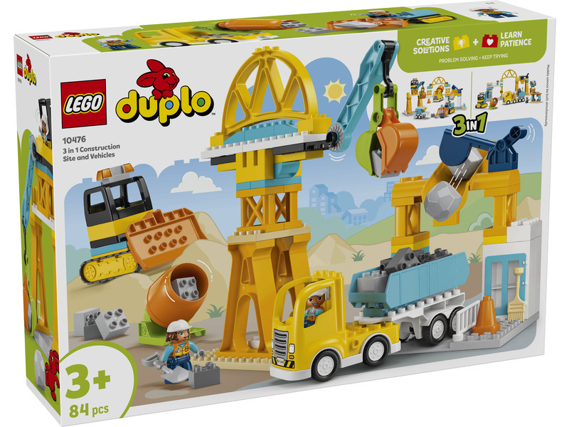 LEGO® DUPLO® 10476 Staveniště a vozidla 3 v 1
