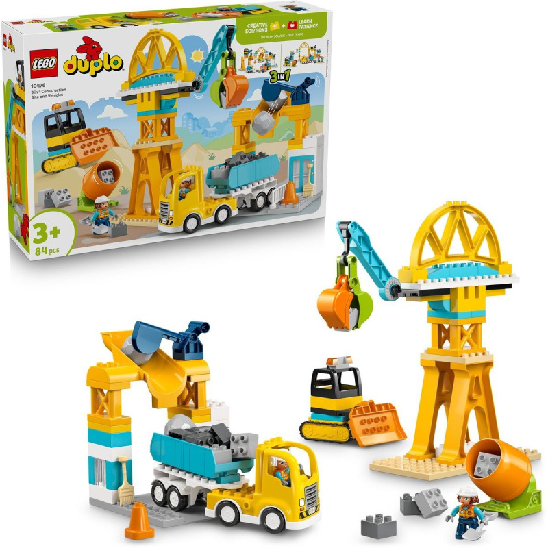 LEGO® DUPLO® 10476 Staveniště a vozidla 3 v 1