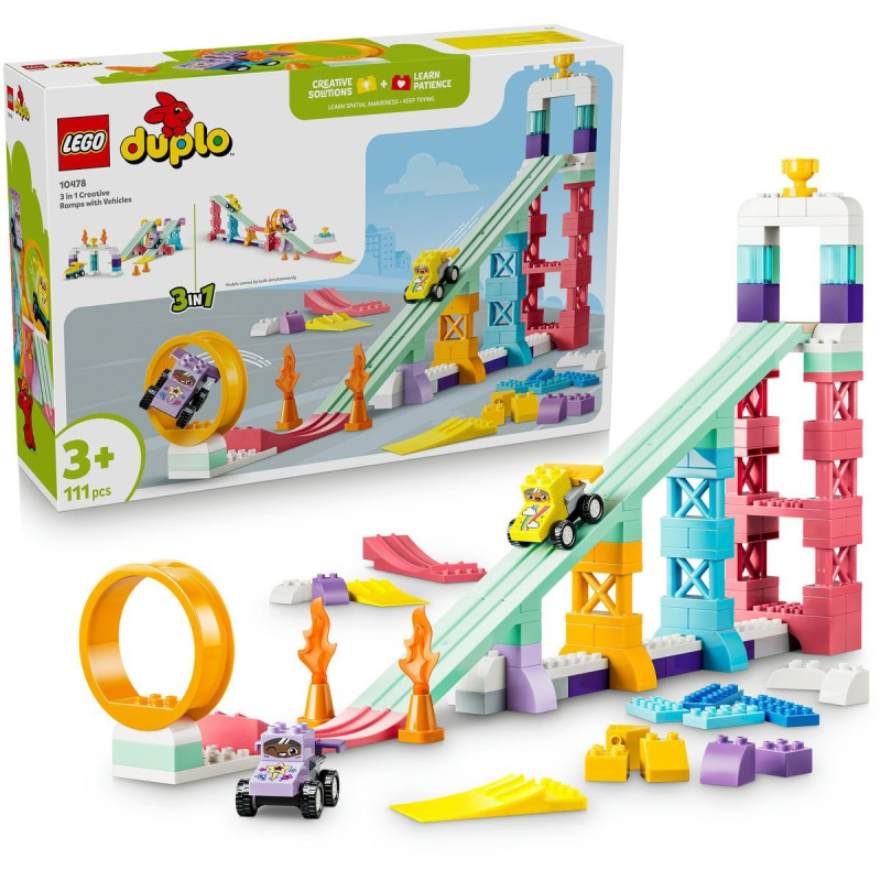 LEGO LEGO® DUPLO® 10478 Kreativní rampy s autíčky 3 v 1
