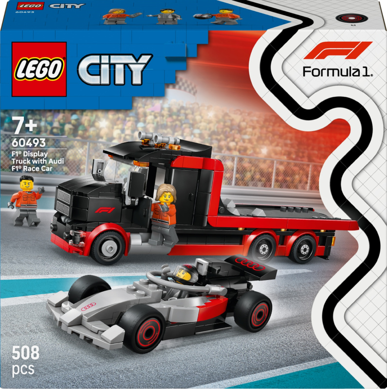 Lego® city 60493 výstavní náklaďák f1® se závodním autem audi f1®