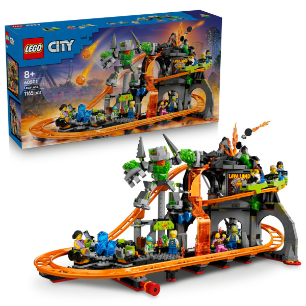 LEGO® City 60501 Zábavní park Lava Land s horskou dráhou