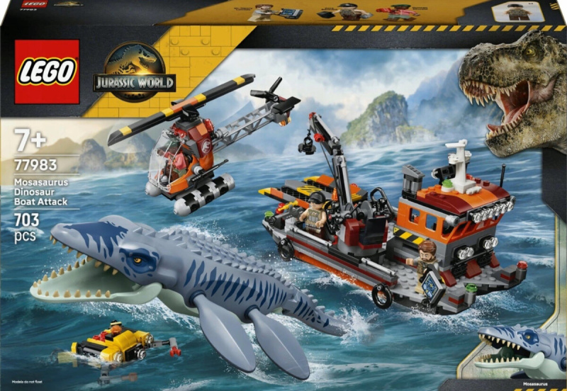 Lego® jurassic world 77983 útok dinosaura mosasaura na loď