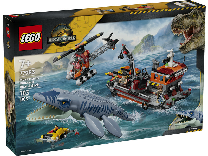 Lego® jurassic world 77983 útok dinosaura mosasaura na loď