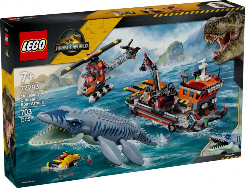Lego® jurassic world 77983 útok dinosaura mosasaura na loď