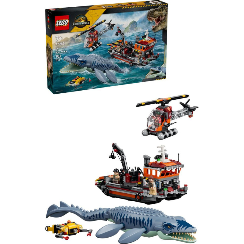 Lego® jurassic world 77983 útok dinosaura mosasaura na loď