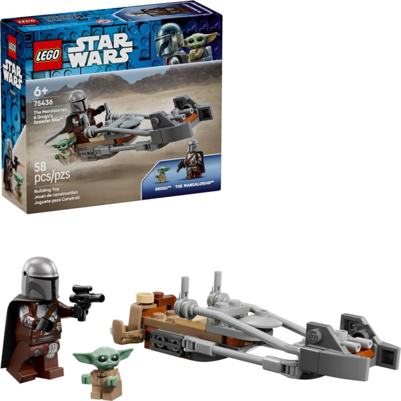 LEGO® Star Wars™ 75436 Mandalorian a Grogu a spídrová motorka