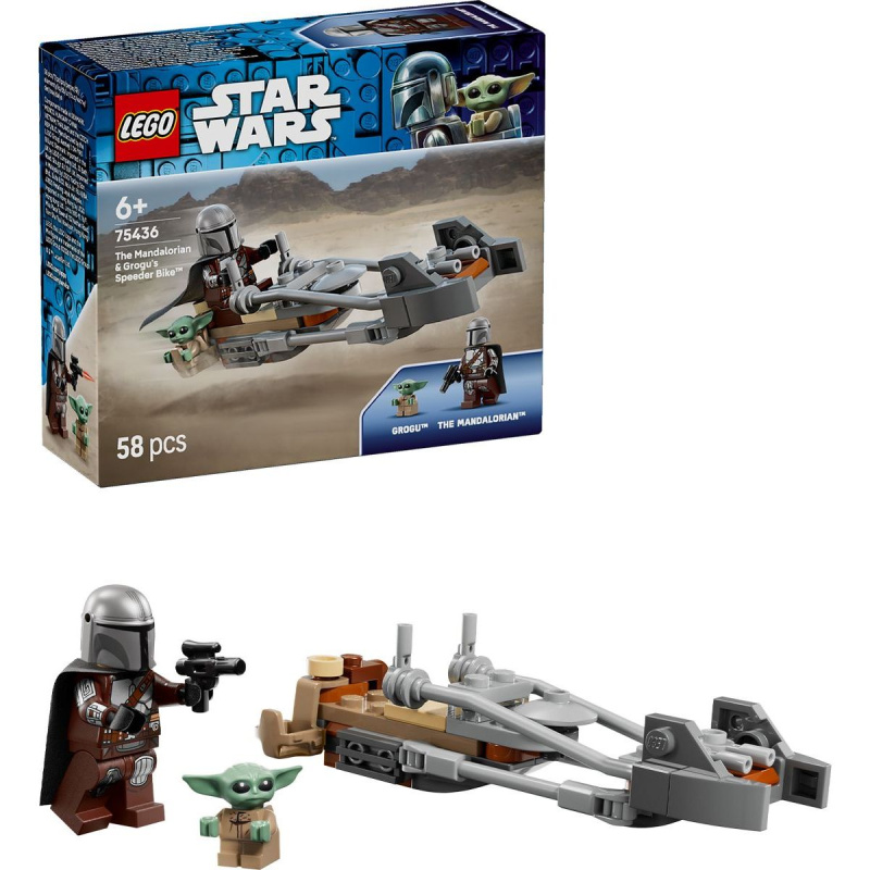 LEGO® Star Wars™ 75436 Mandalorian a Grogu a spídrová motorka