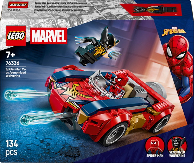 LEGO® | Marvel 76336 Spider-Man a auto vs. venomizovaný Wolverine