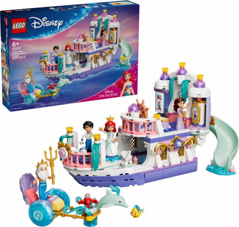 LEGO LEGO® │ Disney 43299 Arielina loď a královská svatba