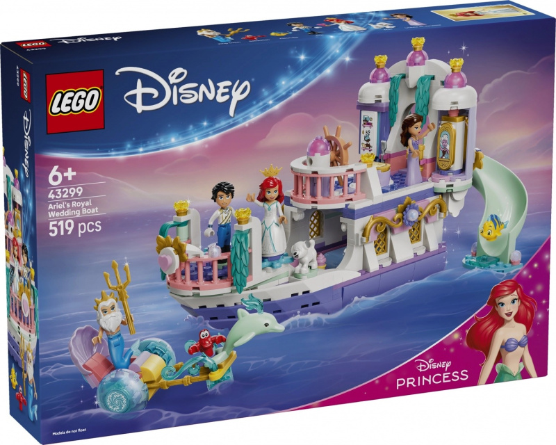 LEGO LEGO® │ Disney 43299 Arielina loď a královská svatba