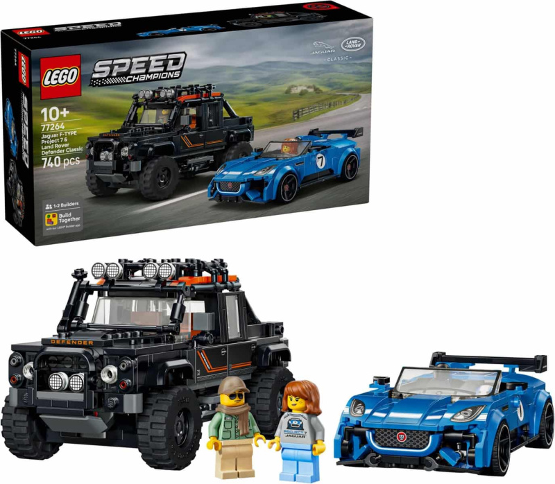 Lego® speed champions 77264 jaguar project 7 a land rover defender