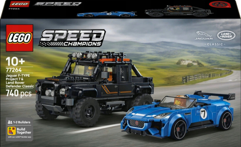 Lego® speed champions 77264 jaguar project 7 a land rover defender