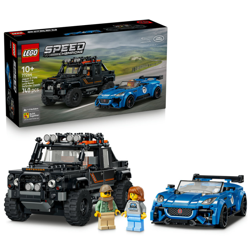 Lego® speed champions 77264 jaguar project 7 a land rover defender