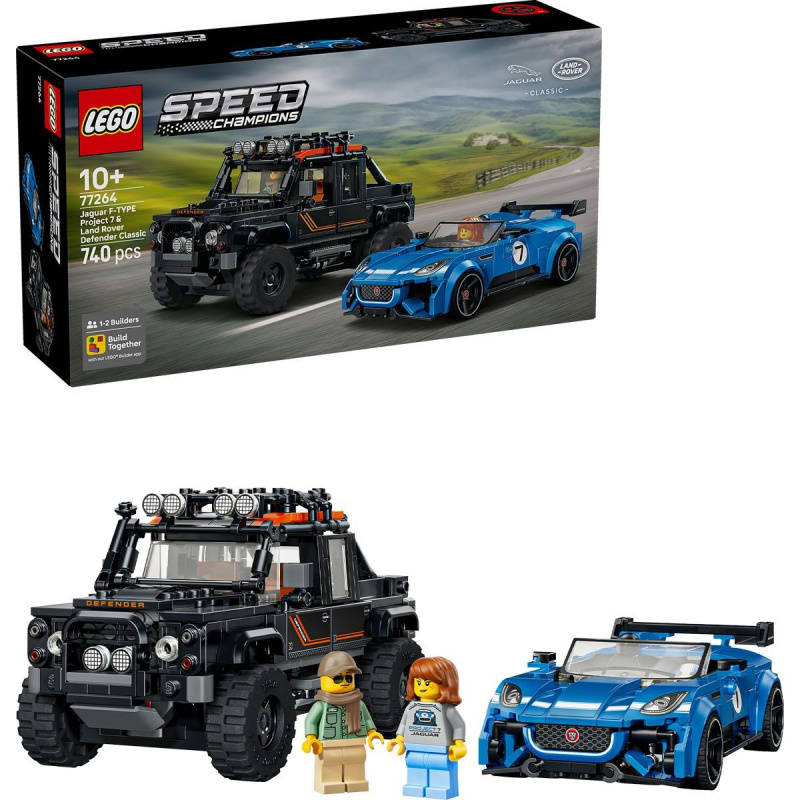 Lego® speed champions 77264 jaguar project 7 a land rover defender