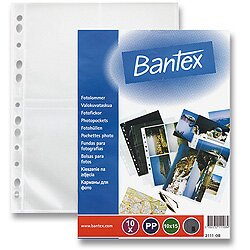 Bantex Prospektové obaly na fotografie 10 x 15 cm "U" závěsné - A4, 80 mikronů, 10 ks