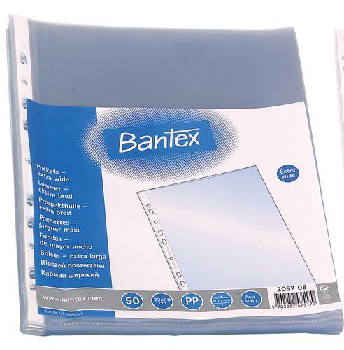 Bantex Prospektové obaly - A4, s rozšířenou kapacitou, krupičkové, 50 ks