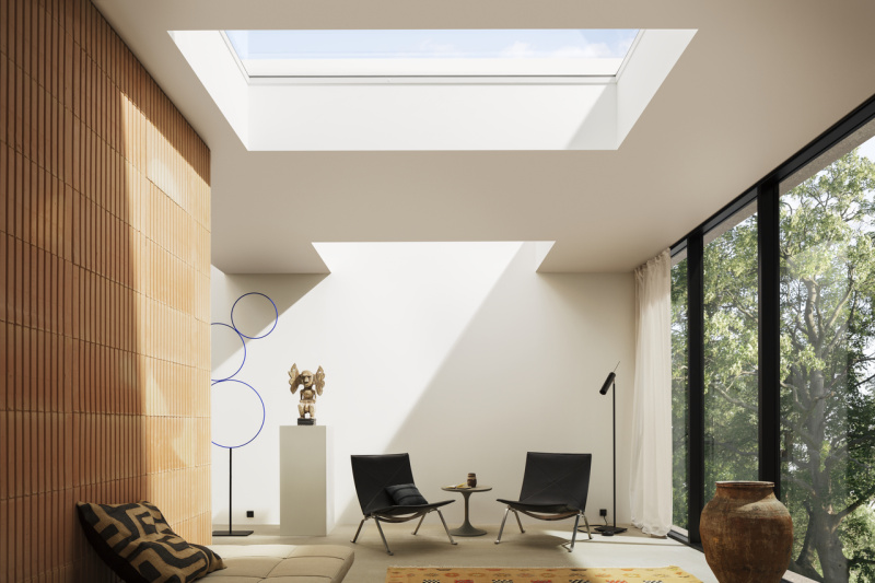 Neotevíravý světlík nové generace Velux CFU 0020Q Rozměry světlíku: 150x80 cm