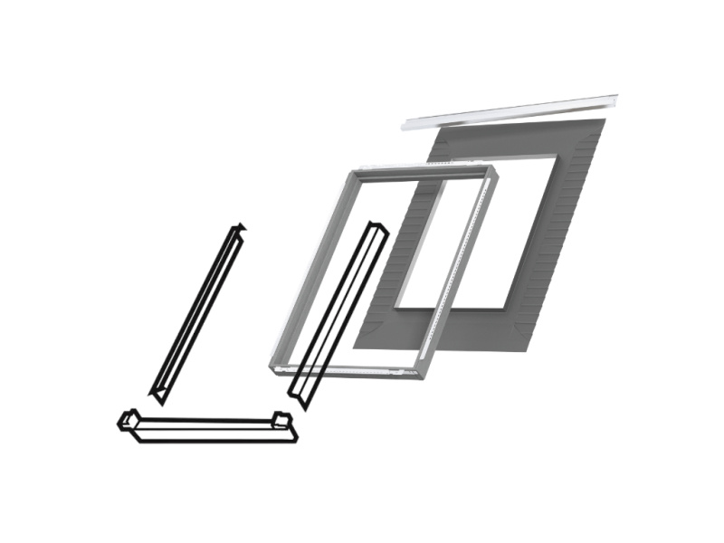 Oplechování Velux ZWC 2000T se zateplením Velux: MK08 78x140 cm