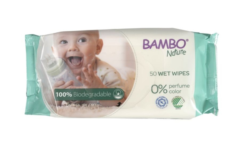 Abena Bambo Nature biodegrabilní vlhčené ubrousky (50ks)