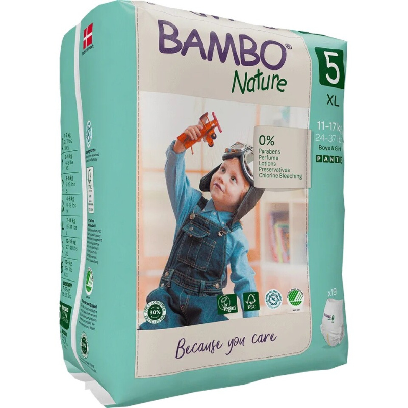 Abena Bambo Nature Pants 5 XL pro 12-18kg (19ks)