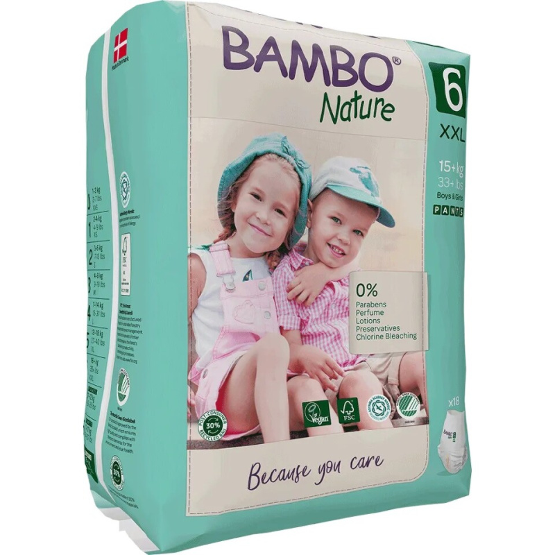 Abena Bambo Nature Pants  6 XXL pro 18+kg (18ks)